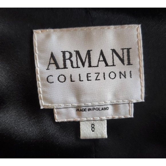 ARMANI COLLEZIONI Women's Black Leather Peplum Jacket Size 8 - Picture 11 of 11